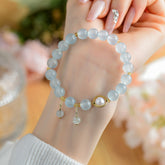 Natural Aquamarine Bracelet Sweet Fresh Original Fashion Niche Light Luxury Bracelet - Purity & Healing